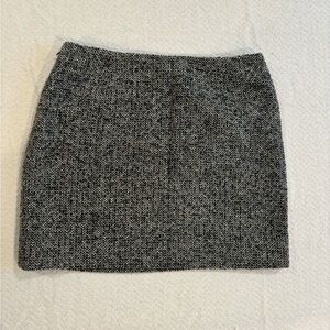 J. Crew Black and White Tweed Mini Skirt